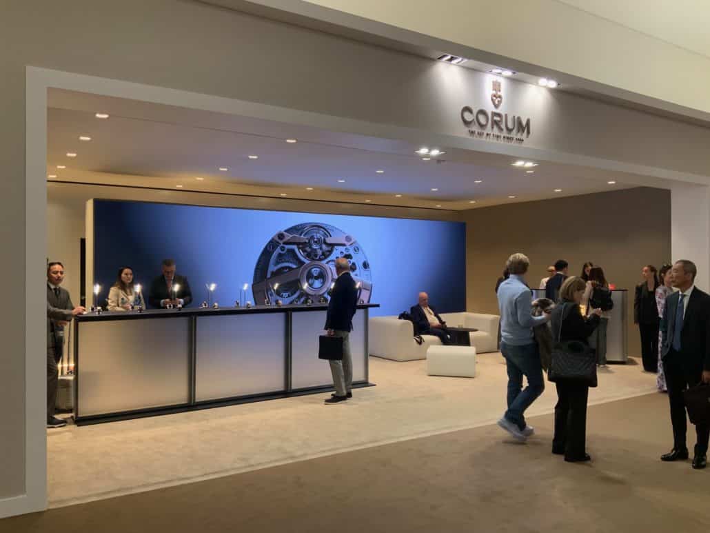 Dispositif audiovisuel complet sur un stand événementiel à Watches and Wonders Genève