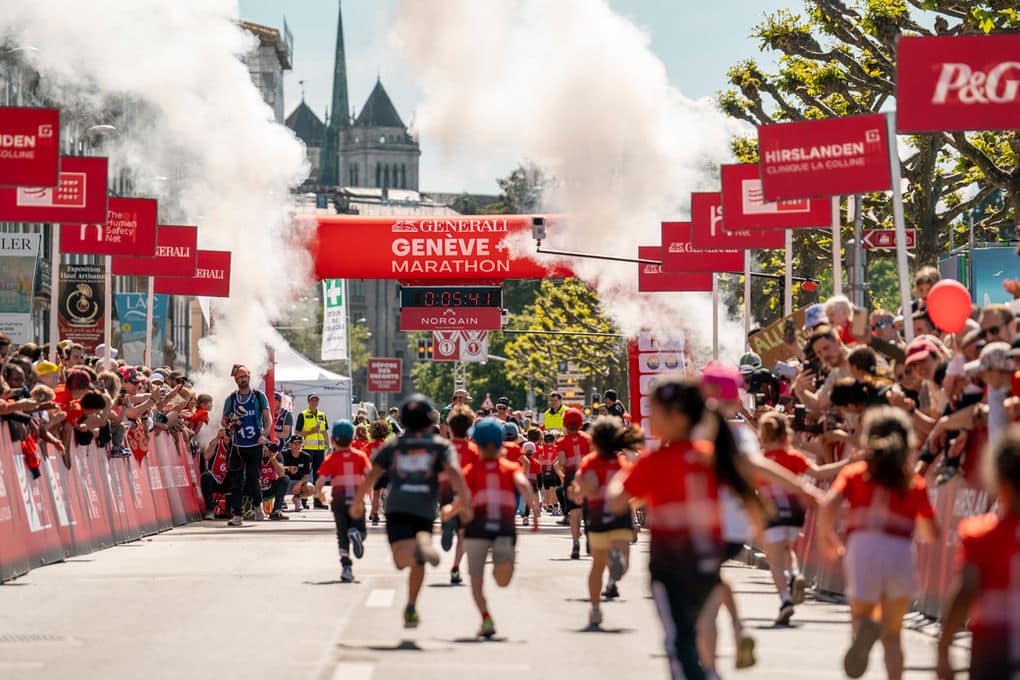 Dispositif audiovisuel SKYNIGHT lors du Generali Genève Marathon 2026