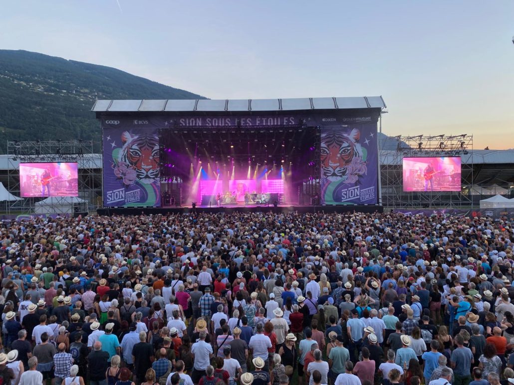 Concert en plein air lors du Festival Sion sous les étoiles